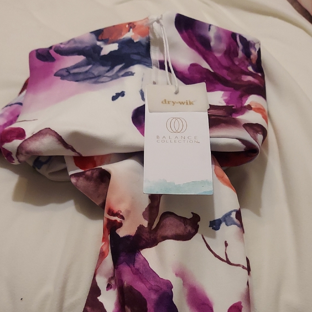 Balance Collection Purple and White Leggings